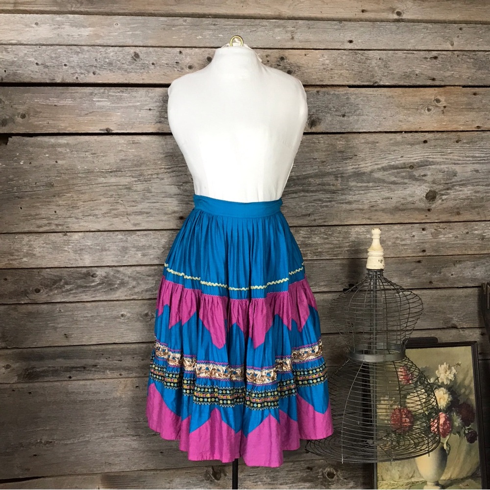 Full Circle Cotton Peasant Skirt Giorgio Kauten Size Small